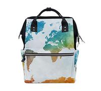 WowPrint Diaper Tote Bag World Map Art Nappy Bag Large Capacity Organiser Multifunction Travel Backpack for Baby Care