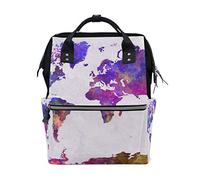 WowPrint Diaper Tote Bag World Map Art Nappy Bag Large Capacity Organiser Multifunction Travel Backpack for Baby Care