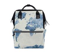 WowPrint Diaper Tote Bag World Map Art Nappy Bag Large Capacity Organiser Multifunction Travel Backpack for Baby Care