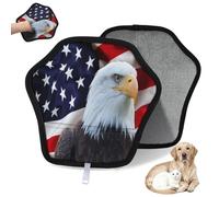 WowPrint Eagle American Flag Pet Hair Removal Glove for Cat Dog Eagle Reusable Electrostatic Pet Hair Gloves Brush Tool for Couch Clothing Carpet Furniture Car Seat 2 Pack