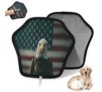 WowPrint Eagle American Flag Pet Hair Removal Glove for Cat Dog Reusable Electrostatic Pet Hair Gloves Brush Tool for Couch Clothing Carpet Furniture Car Seat 2 Pack
