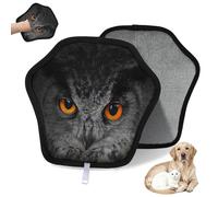 WowPrint Eagle Owl Eyes Pet Hair Removal Glove for Cat Dog Owl Reusable Electrostatic Pet Hair Gloves Brush Tool for Couch Clothing Carpet Furniture Car Seat 2 Pack
