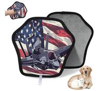 WowPrint Fighter American Flag Pet Hair Removal Glove for Cat Dog Reusable Electrostatic Pet Hair Gloves Brush Tool for Couch Clothing Carpet Furniture Car Seat 2 Pack