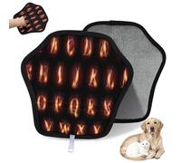 WowPrint Fire Burning Letters Pet Hair Removal Glove for Cat Dog Letters Alphabet Reusable Electrostatic Pet Hair Gloves Brush Tool for Couch Clothing Carpet Furniture Car Seat 2 Pack
