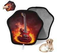 WowPrint Fires Music Electric Guitar Pet Hair Removal Glove for Cat Dog Reusable Electrostatic Pet Hair Gloves Brush Tool for Couch Clothing Carpet Furniture Car Seat 1 Pack