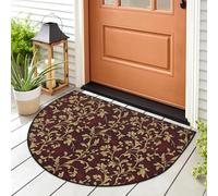 WowPrint Floral Flower Pattern Doormat Entrance Mat Rug Area Rugs Indoor Outdoor Washable Absorbent Non-Slip Floor Mat Carpet 91.4 x 61 cm