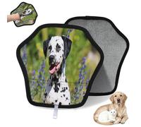 WowPrint Flower Cute Dalmatian Dog Pet Hair Removal Glove for Cat Dog Dog Reusable Electrostatic Pet Hair Gloves Brush Tool for Couch Clothing Carpet Furniture Car Seat 1 Pack