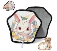 WowPrint Flower Cute Rabbit Easter Pet Hair Removal Glove for Cat Dog Reusable Electrostatic Pet Hair Gloves Brush Tool for Couch Clothing Carpet Furniture Car Seat 2 Pack
