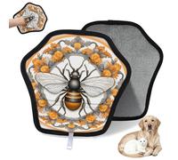 WowPrint Flower Ethnic Bee Pet Hair Removal Glove for Cat Dog Reusable Electrostatic Pet Hair Gloves Brush Tool for Couch Clothing Carpet Furniture Car Seat 2 Pack