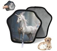 WowPrint Flower Magic Unicorn Horse Pet Hair Removal Glove for Cat Dog Reusable Electrostatic Pet Hair Gloves Brush Tool for Couch Clothing Carpet Furniture Car Seat 1 Pack