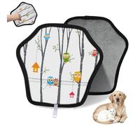 WowPrint Funnt Owl Pet Hair Removal Glove for Cat Dog Owl Tree Branch Reusable Electrostatic Pet Hair Gloves Brush Tool for Couch Clothing Carpet Furniture Car Seat 2 Pack