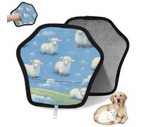 WowPrint Funny Cartoon Lamb Sheep Pet Hair Removal Glove for Cat Dog Reusable Electrostatic Pet Hair Gloves Brush Tool for Couch Clothing Carpet Furniture Car Seat 1 Pack