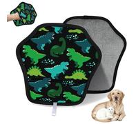WowPrint Funny Dinosaur Pet Hair Removal Glove for Cat Dog Cartoon Dinosa Reusable Electrostatic Pet Hair Gloves Brush Tool for Couch Clothing Carpet Furniture Car Seat 2 Pack