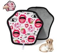 WowPrint Funny Fashion Lips Eyes Love Pet Hair Removal Glove for Cat Dog Lips Reusable Electrostatic Pet Hair Gloves Brush Tool for Couch Clothing Carpet Furniture Car Seat 1 Pack