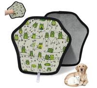 WowPrint Funny Frogs Pattern Pet Hair Removal Glove for Cat Dog Frogs Design Reusable Electrostatic Pet Hair Gloves Brush Tool for Couch Clothing Carpet Furniture Car Seat 1 Pack