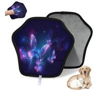 WowPrint Galaxy Stars Butterflies Pet Hair Removal Glove for Cat Dog Reusable Electrostatic Pet Hair Gloves Brush Tool for Couch Clothing Carpet Furniture Car Seat 2 Pack