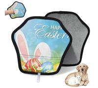 WowPrint Happy Easter Eggs Rabbit Pet Hair Removal Glove for Cat Dog Cute Easter Reusable Electrostatic Pet Hair Gloves Brush Tool for Couch Clothing Carpet Furniture Car Seat 1 Pack