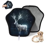 WowPrint Magic Animal Deer Pet Hair Removal Glove for Cat Dog Reusable Electrostatic Pet Hair Gloves Brush Tool for Couch Clothing Carpet Furniture Car Seat 2 Pack