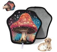 WowPrint Magic Galaxy Space Mushroom Pet Hair Removal Glove for Cat Dog Reusable Electrostatic Pet Hair Gloves Brush Tool for Couch Clothing Carpet Furniture Car Seat 1 Pack