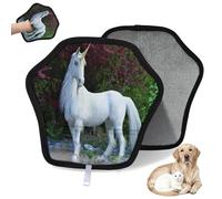 WowPrint Mythical White Unicorn Pet Hair Removal Glove for Cat Dog Unicorn Reusable Electrostatic Pet Hair Gloves Brush Tool for Couch Clothing Carpet Furniture Car Seat 1 Pack