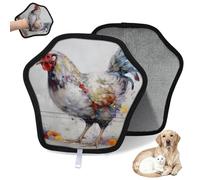 WowPrint Oil Chicken Rooster Pet Hair Removal Glove for Cat Dog Reusable Electrostatic Pet Hair Gloves Brush Tool for Couch Clothing Carpet Furniture Car Seat 1 Pack