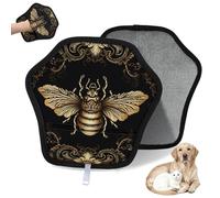 WowPrint Old Bee Ethnic Flower Pet Hair Removal Glove for Cat Dog Reusable Electrostatic Pet Hair Gloves Brush Tool for Couch Clothing Carpet Furniture Car Seat 2 Pack