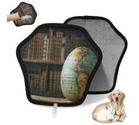 WowPrint Old Globe Bookshelf Pet Hair Removal Glove for Cat Dog Globe Reusable Electrostatic Pet Hair Gloves Brush Tool for Couch Clothing Carpet Furniture Car Seat 1 Pack