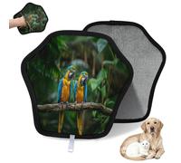 WowPrint Parrot Tropical Pet Hair Removal Glove for Cat Dog Reusable Electrostatic Pet Hair Gloves Brush Tool for Couch Clothing Carpet Furniture Car Seat 2 Pack