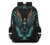 WowPrint Phoenix Pattern Backpack Multifunction Rucksack Back Pack School Bookbag Hiking Travel Casual Laptop Daypack Bags for Boys Girls Men Women
