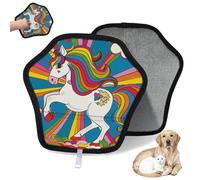 WowPrint Rainbow Unicorn Horse Pet Hair Removal Glove for Cat Dog Reusable Electrostatic Pet Hair Gloves Brush Tool for Couch Clothing Carpet Furniture Car Seat 1 Pack