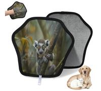 WowPrint Ring Tailed Lemur Pattern Pet Hair Removal Glove for Cat Dog Reusable Electrostatic Pet Hair Gloves Brush Tool for Couch Clothing Carpet Furniture Car Seat 1 Pack