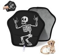 WowPrint Rock Skeleton Pet Hair Removal Glove for Cat Dog Skeleton Funny Reusable Electrostatic Pet Hair Gloves Brush Tool for Couch Clothing Carpet Furniture Car Seat 2 Pack