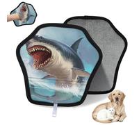 WowPrint Shark Great White Pet Hair Removal Glove for Cat Dog Animal Shark Reusable Electrostatic Pet Hair Gloves Brush Tool for Couch Clothing Carpet Furniture Car Seat 2 Pack