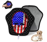 WowPrint Skull Flag Bandana Pet Hair Removal Glove for Cat Dog Skull USA Reusable Electrostatic Pet Hair Gloves Brush Tool for Couch Clothing Carpet Furniture Car Seat 2 Pack