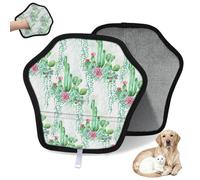 WowPrint Succulents Cactus Pet Hair Removal Glove for Cat Dog Tropical Cactus Reusable Electrostatic Pet Hair Gloves Brush Tool for Couch Clothing Carpet Furniture Car Seat 1 Pack