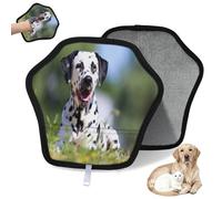 WowPrint Summe Dalmatian Dog Pet Hair Removal Glove for Cat Dog Cute Dog Reusable Electrostatic Pet Hair Gloves Brush Tool for Couch Clothing Carpet Furniture Car Seat 1 Pack