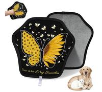 WowPrint Sunflower Butterflies Bee Pet Hair Removal Glove for Cat Dog Reusable Electrostatic Pet Hair Gloves Brush Tool for Couch Clothing Carpet Furniture Car Seat 1 Pack