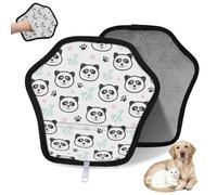 WowPrint Trees Paws Pandas Pet Hair Removal Glove for Cat Dog Cute Panda Reusable Electrostatic Pet Hair Gloves Brush Tool for Couch Clothing Carpet Furniture Car Seat 1 Pack