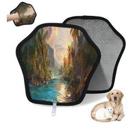 WowPrint Tropical Landscape Pet Hair Removal Glove for Cat Dog Reusable Electrostatic Pet Hair Gloves Brush Tool for Couch Clothing Carpet Furniture Car Seat 2 Pack