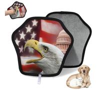 WowPrint United States America Pet Hair Removal Glove for Cat Dog America Bald Eagle Reusable Electrostatic Pet Hair Gloves Brush Tool for Couch Clothing Carpet Furniture Car Seat 2 Pack