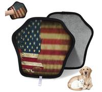 WowPrint Vintage American Usa Eagle Flag Pet Hair Removal Glove for Cat Dog Reusable Electrostatic Pet Hair Gloves Brush Tool for Couch Clothing Carpet Furniture Car Seat 2 Pack