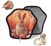 WowPrint Watercolor Eggs Easter Rabbit Pet Hair Removal Glove for Cat Dog Reusable Electrostatic Pet Hair Gloves Brush Tool for Couch Clothing Carpet Furniture Car Seat 1 Pack