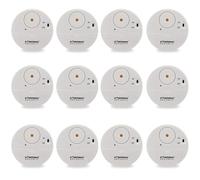 WOWSEA DOBERMAN SECURITY Ultra-Slim Window Alarm - Loud 100dB Alarm and Vibration Sensors - Modern & Ultra-Thin Design,12-Packs