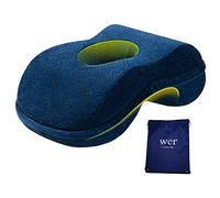 WOWSEA Soft Nap Donut Pillow, Ergonomic Memory Cotton Wedge Pillow for Sleeping, Slow Rebound Desk Nap Pillow (Slightly Hard) for Slender Ladies & Teenagers, Comfortable Washable Velvet Cover
