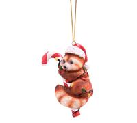 Wowser Festive Red Panda Christmas Ornament, Tree Hanging Decoration for Animal Lovers, Adorable Holiday Accent, 3.5 Inches
