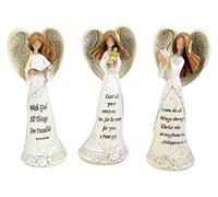 Wowser Set of 3 Grace Angel Figurines, Religious Gift, Freestanding Home Décor, 8.5 Inches