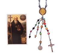 Wowser St. Benedict Prayer Card and Vibrant Hanging Medal, Catholic Patron Saint Keepsake, Religious Devotional Gifts, 2 Items