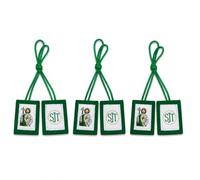 Wowser St. Jude Brown Scapulars, Pack of 3, Catholic Devotional Felt Cloth Scapular Necklaces, Patron Saint of Hopeless Causes, Embroidered Religious Prayer Wear, 7 Inch Hanging Length