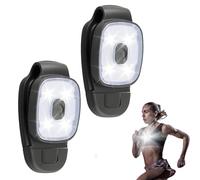 Wowsofty 2 Pack Running Light LED Clip-on for Runners USB Rechargeable Safety Lights for Walking at Night Hands Free Running Chest Light Dog Walking Hiking Joggers [Energy Class