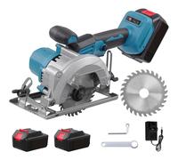 wowspeed 18V Cordless Circular Saw, 3000W 7000RPM Compact Electric Circular Saws with 2 Battery, Maximum Cutting Depth 36MM (50°) 40MM (90°), Mini Saw for Wood, Soft Metal, Tile, Plastic Corded